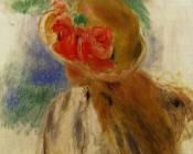 皮埃尔 奥古斯特 雷诺阿 : Young Girl in a Flowered Hat